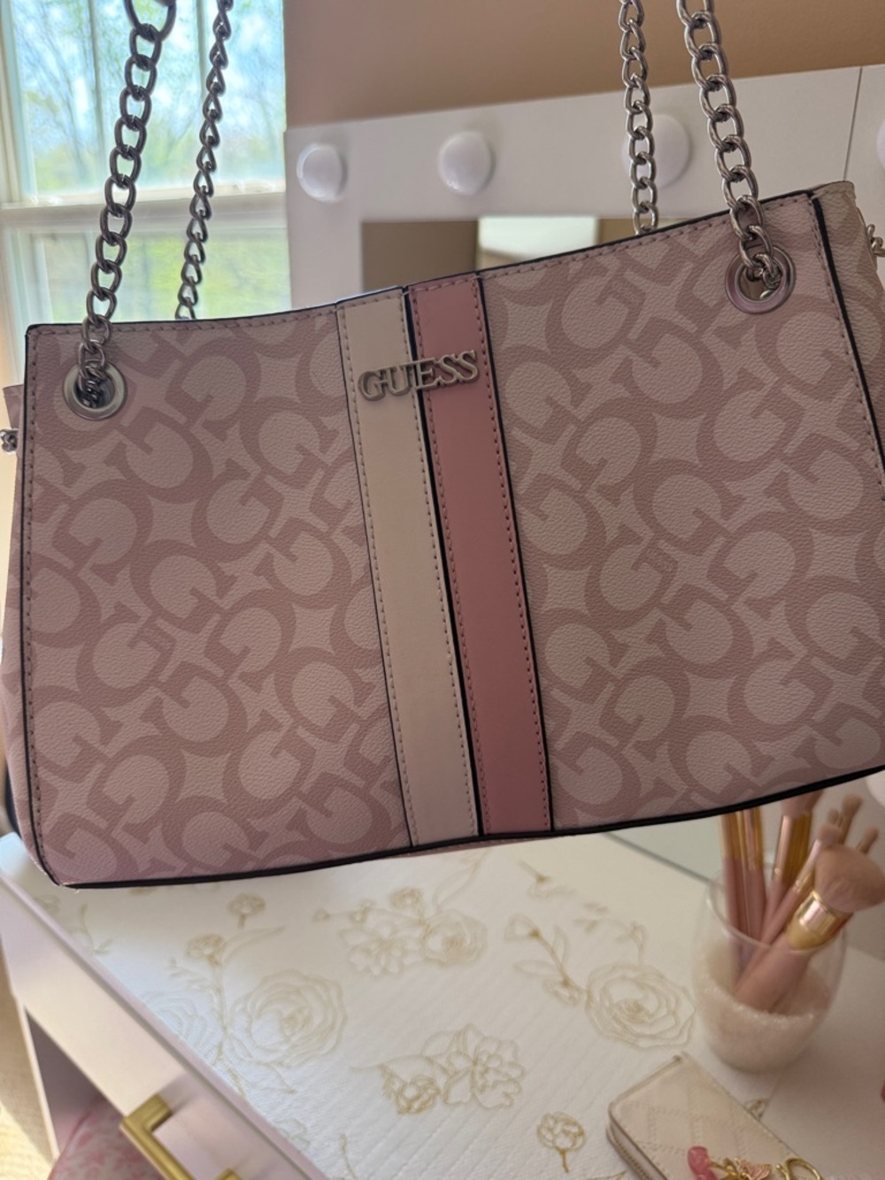 GUESS Pink Signature Bag